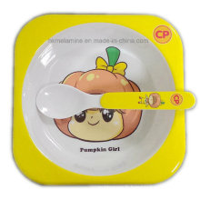 Melamine Kids Square Bowl avec logo